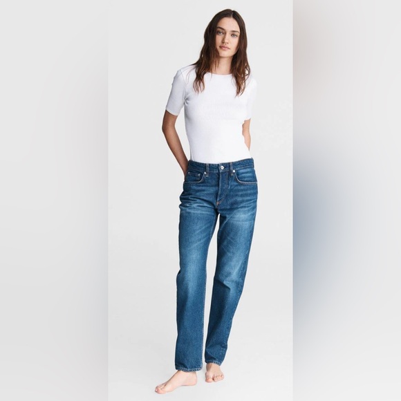 NWT rag & bone Women’s Rosa Midi Boyfriend  Jeans - Picture 1 of 11